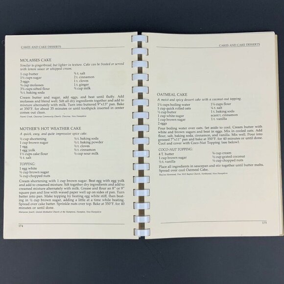Yankee Church Supper Cookbook 1985 Spiral-Bound Recipes for Family & Crowd Meals - Picture 10 of 10